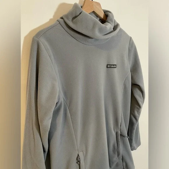 Columbia Women's Ali Peak Fleece Tunic Size Medium Light Blue / Gray Soft Cozy - Picture 4 of 10